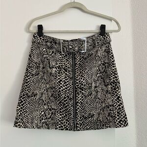 Topshop Animal Print Skirt with Belt